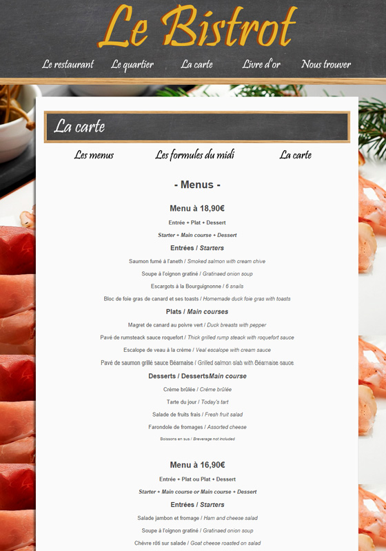 Restaurant – Le Bistrot